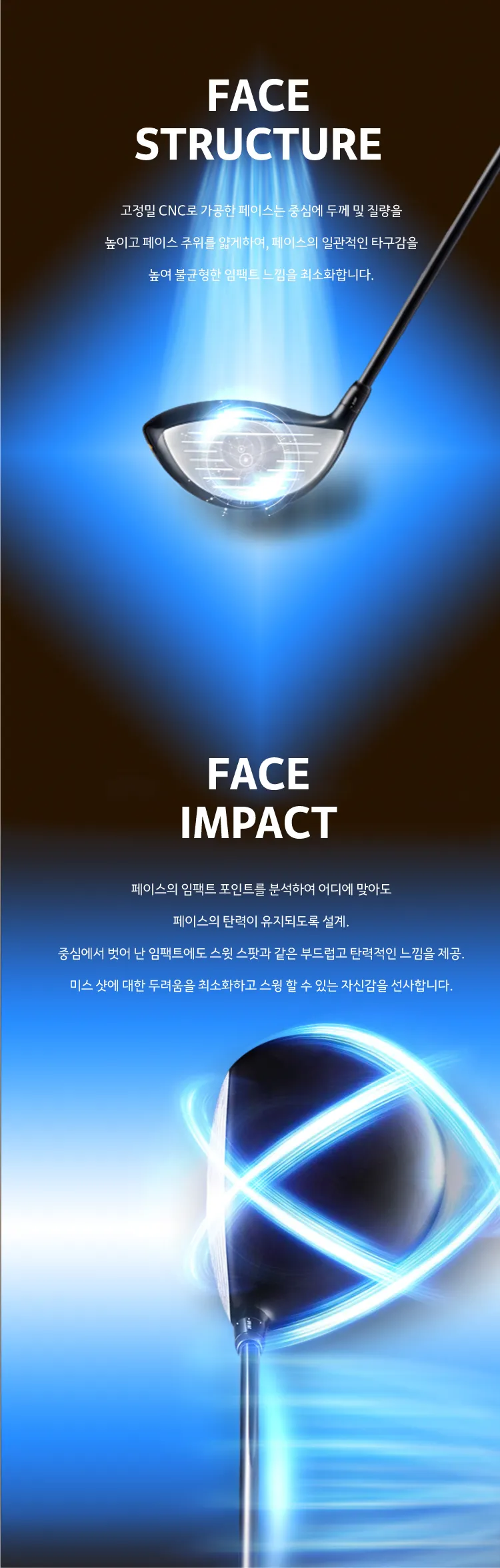 MODEL01 DRIVER-BLUE — 신소재 Ti-HEG · 페이스 구조
